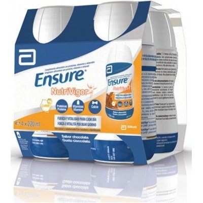 ENSURE NUTRIVIGOR BATIDO CHOCOLATE - PACK DE 4 BOTELLAS X 220 ML