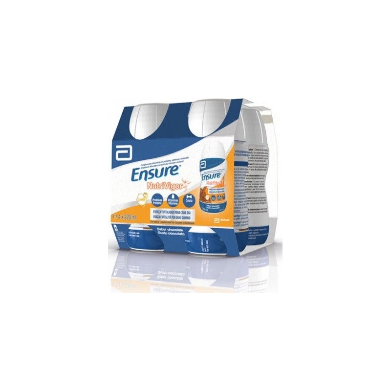 ENSURE NUTRIVIGOR BATIDO CHOCOLATE - PACK DE 4 BOTELLAS X 220 ML