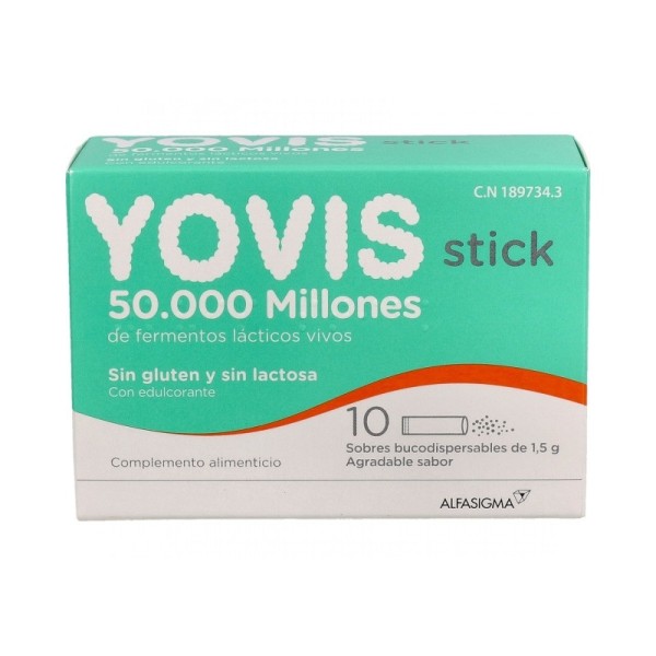 YOVIS STICK 10 SOBRES BUCODISPENSABLES