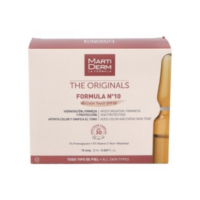 MARTIDERM THE ORIGINALS FÓRMULA Nº 10 HD COLOR TOUCH SPF-30 10 AMPOLLAS