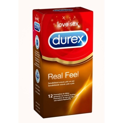 DUREX PRESERVATIVOS REAL FEEL SIN LÁTEX 12UDS