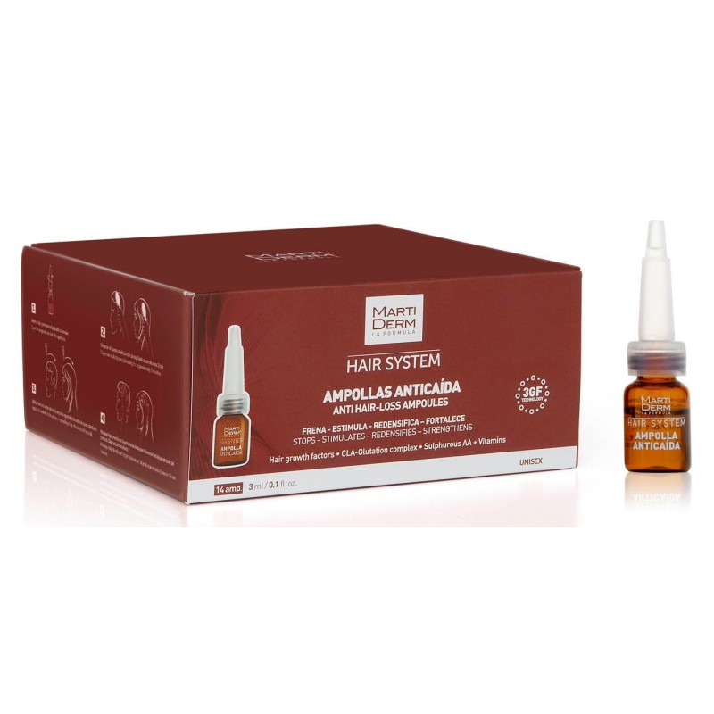 MARTIDERM HAIR SYSTEM AMPOLLAS ANTICAÍDA 14 UDS