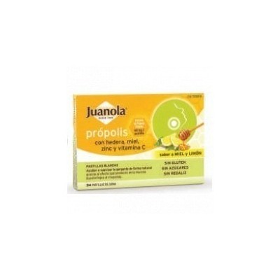 JUANOLA PASTILLAS BLANDAS DE PRÓPOLIS + HEDERA CON MIEL Y LIMÓN 24UDS