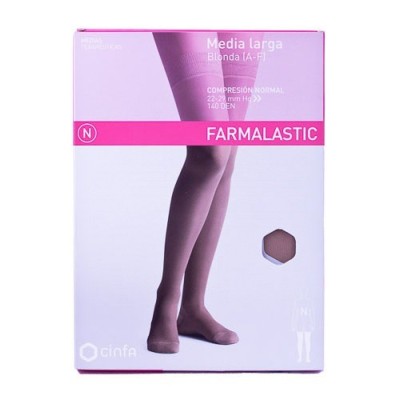 FARMALASTIC BLONDA MEDIA LARGA COMP NORMAL BEIGE T-MEDIA 1UD