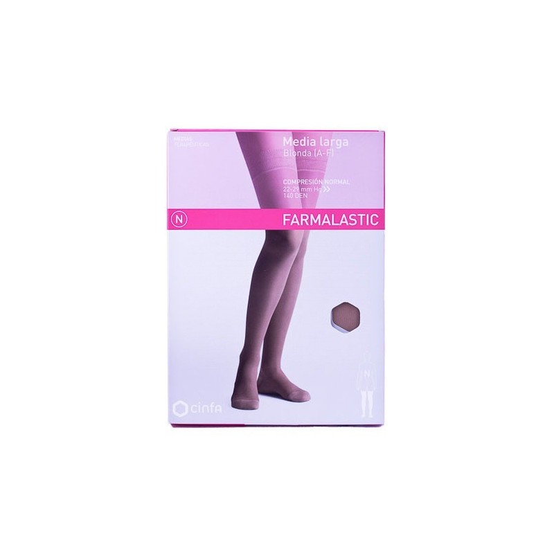 FARMALASTIC BLONDA MEDIA LARGA COMP NORMAL BEIGE T-MEDIA 1UD