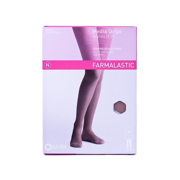 FARMALASTIC BLONDA MEDIA LARGA COMP NORMAL BEIGE T-MEDIA 1UD