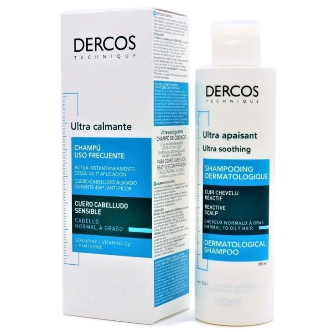 VICHY DERCOS CHAMPÚ ULTRA CALMANTE CABELLO NORMAL-GRASO 200ML