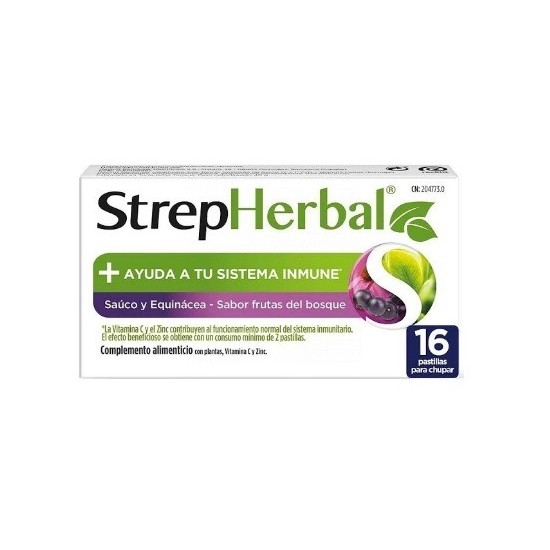 STREPHERBAL SABOR PRÓPOLIS, MELISA Y MIEL 16 PASTILLAS PARA CHUPAR