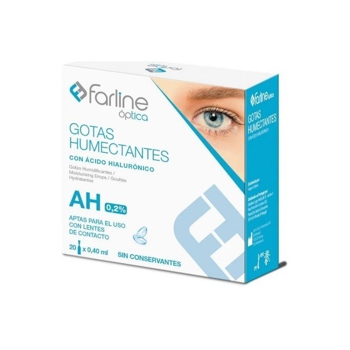 FARLINE ÓPTICA GOTAS HUMECTANTES AH 0.2% GOTAS OFTÁLMICAS ESTÉRILES 20 MONODOSIS 0,4ML