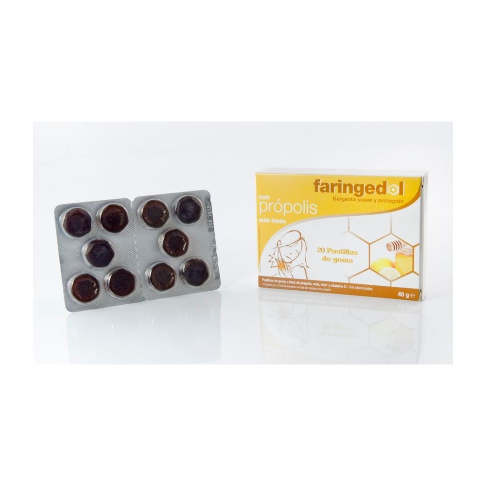 FARINGEDOL PASTILLAS DE GOMA MIEL Y LIMON 20UDS