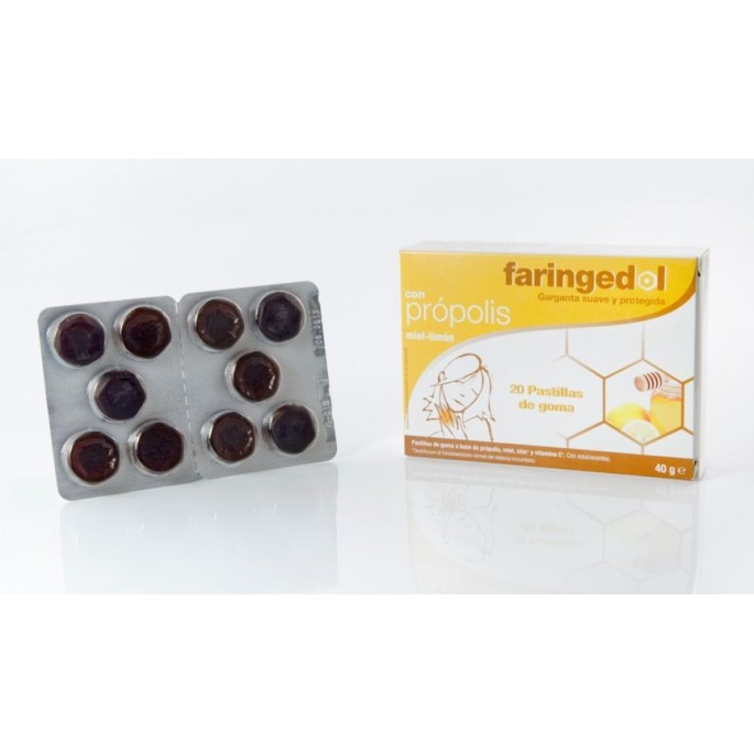 FARINGEDOL PASTILLAS DE GOMA MIEL Y LIMON 20UDS