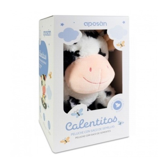 APOSÁN CALENTITOS PELUCHE VACA CON SACO DE SEMILLAS