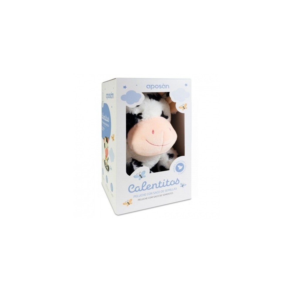 APOSÁN CALENTITOS PELUCHE VACA CON SACO DE SEMILLAS