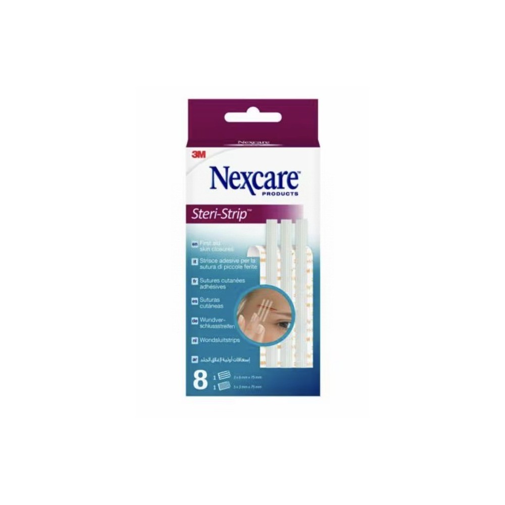 NEXCARE STERI STRIP SUTURAS CUTANEAS ADHESIVA  3 U 6 X 75 MM Y 5 U 3 X 75 MM
