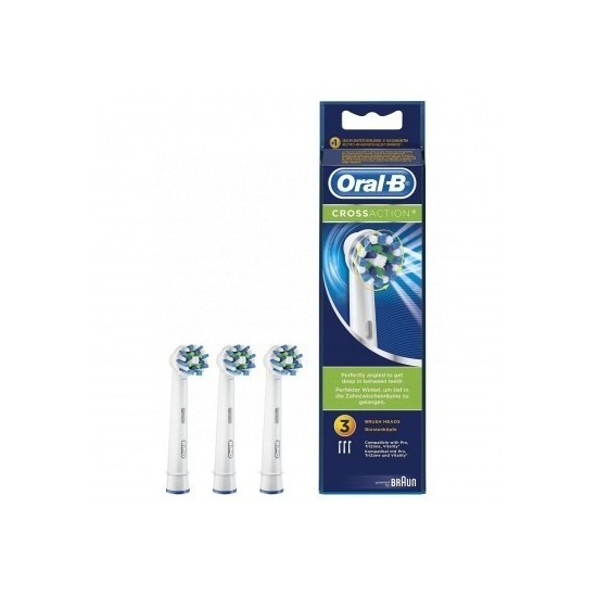CEPILLO DENTAL ELECTRICO RECAMBIO ORAL B CROSS ACTION 3 CABEZALES