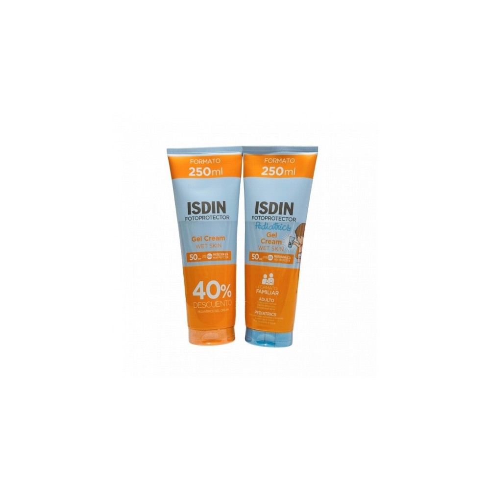 PACK ISDIN GEL CREAM SPF50 + PEDIATRICS GEL CREAM