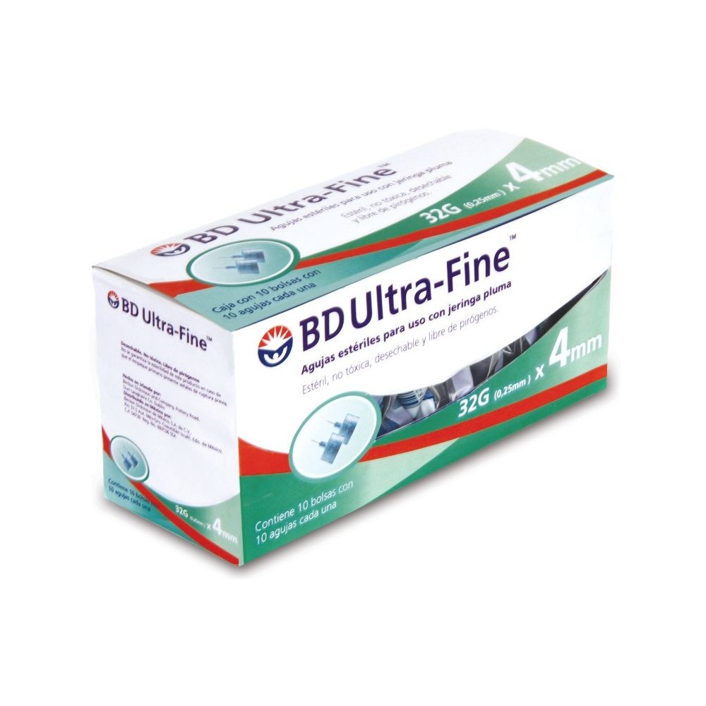 AGUJA PARA PLUMAS ESTERIL BD 0,25X5MM 100UDS