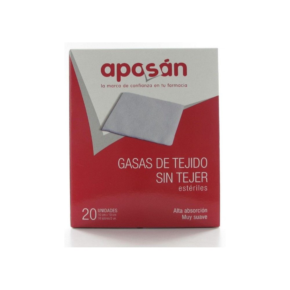 APOSÁN GASA ESTÉRIL TEJIDO SIN TEJER 10 X 10 CM 20 UDS