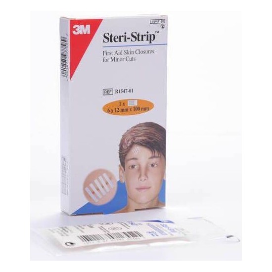 3M STERI STRIP SUTURA CUTÁNEA ESTÉRIL TIRA 12MMX100MM 6UDS