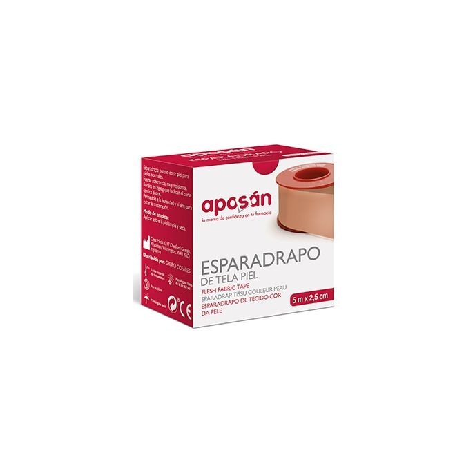 ESPARADRAPO APOSAN TELA PIEL 5 X 2,5 CM