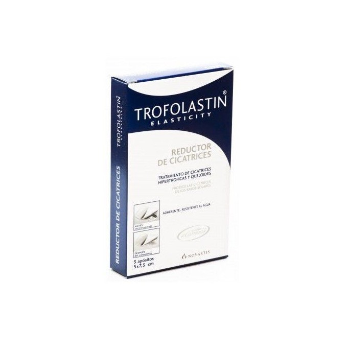 TROFOLASTIN REDUCTOR CICATRICES 5X7,5CM 5UDS