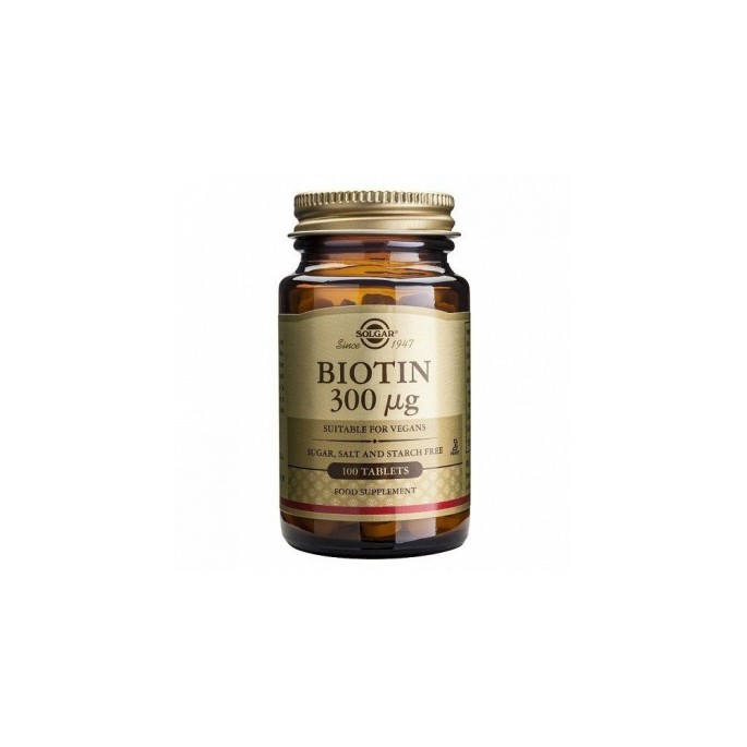 SOLGAR BIOTINA 300 MCG 100 COMPRIMIDOS