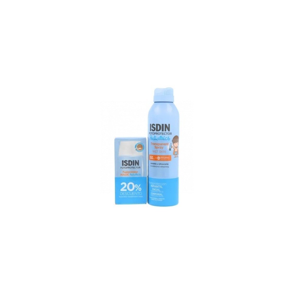 ISDIN FOTOPROTECTOR PEDIATRICS SPRAY 250ML + 50ML FOTOPROTECTOR FUSION WATER MAGIC PEDIATRIC PROMO