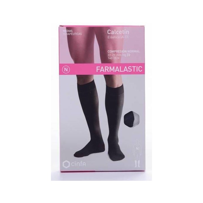 CALCETIN FARMALASTIC NEGRO T- GDE 1UND